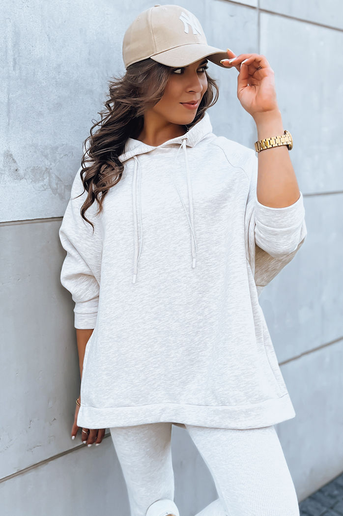 Komplet damski legginsy i bluza LUNAR LUXE janosbeżowy Dstreet AY0890