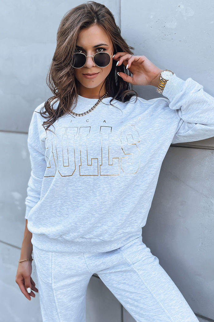 Komplet dresowy damski BULLS jasnoszary Dstreet AY0900