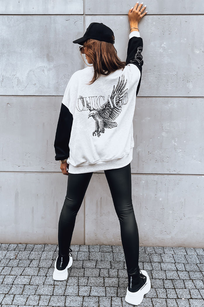 Damska kurtka bomber OLDSCHOOL CHICAGO jasnobeżowa Dstreet BY1210