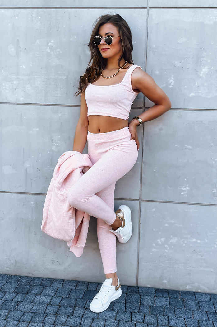 Komplet dresowy damski 3w1 różowy BRAND OF YOUR STYLE Dstreet AY0939