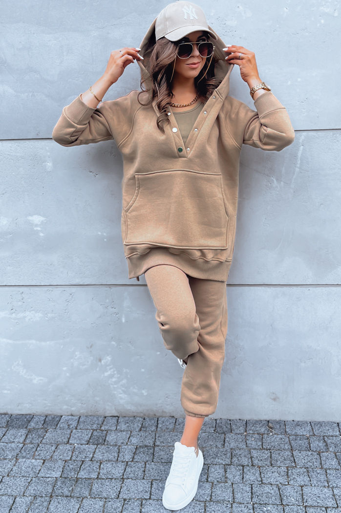 Komplet 3 częściowy damski INDESIT kamelowy Dstreet AY0946