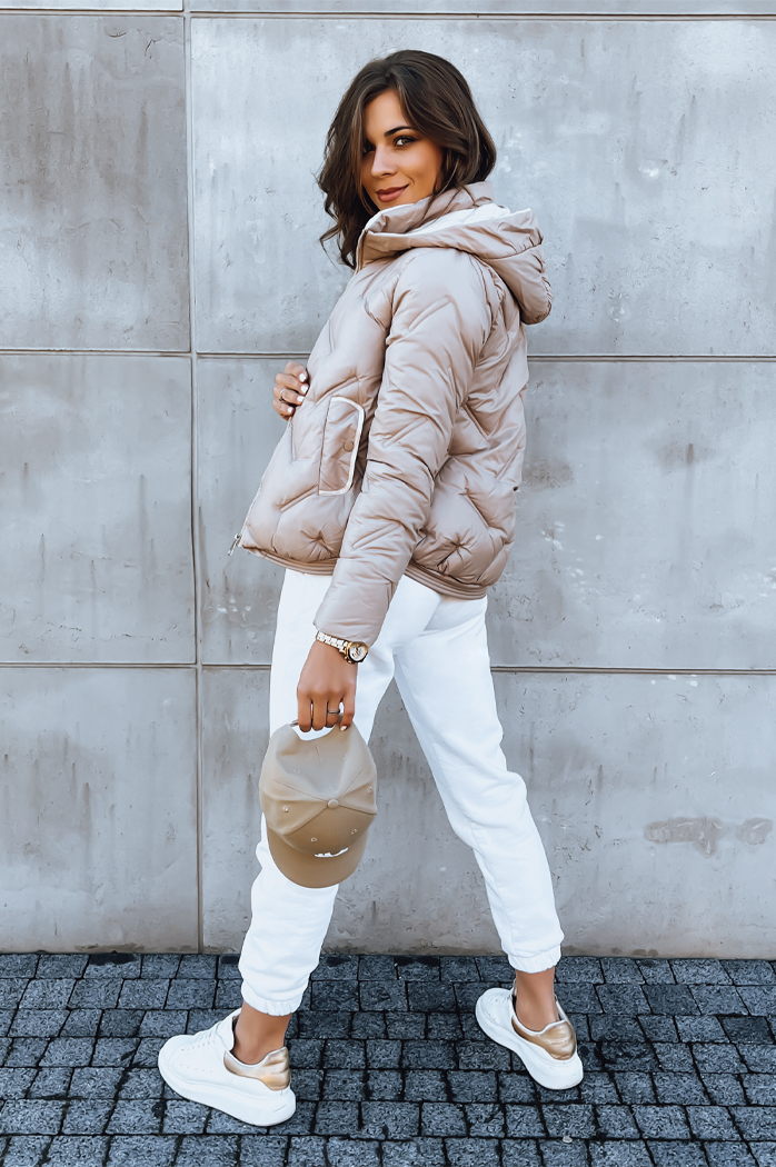 Kurtka damska pikowana LIDIL beżowa Dstreet TY3830