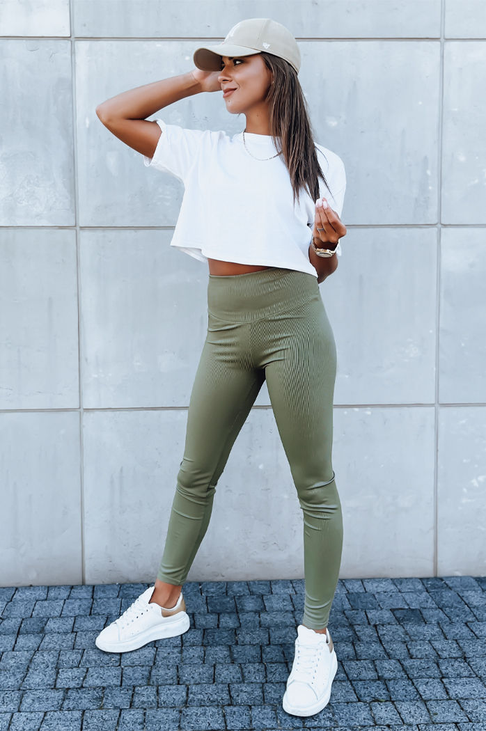 Legginsy damskie LOOK ME zielone Dstreet UY1618