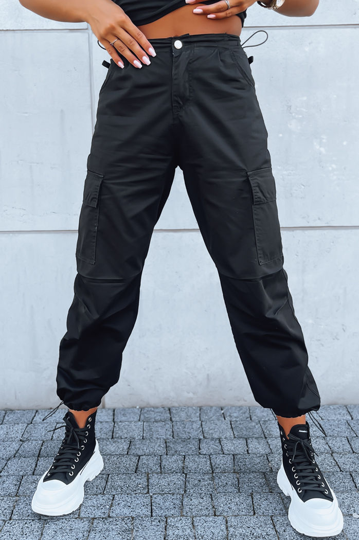 Spodnie damskie spadochronowe NECTI czarne Dstreet UY1637