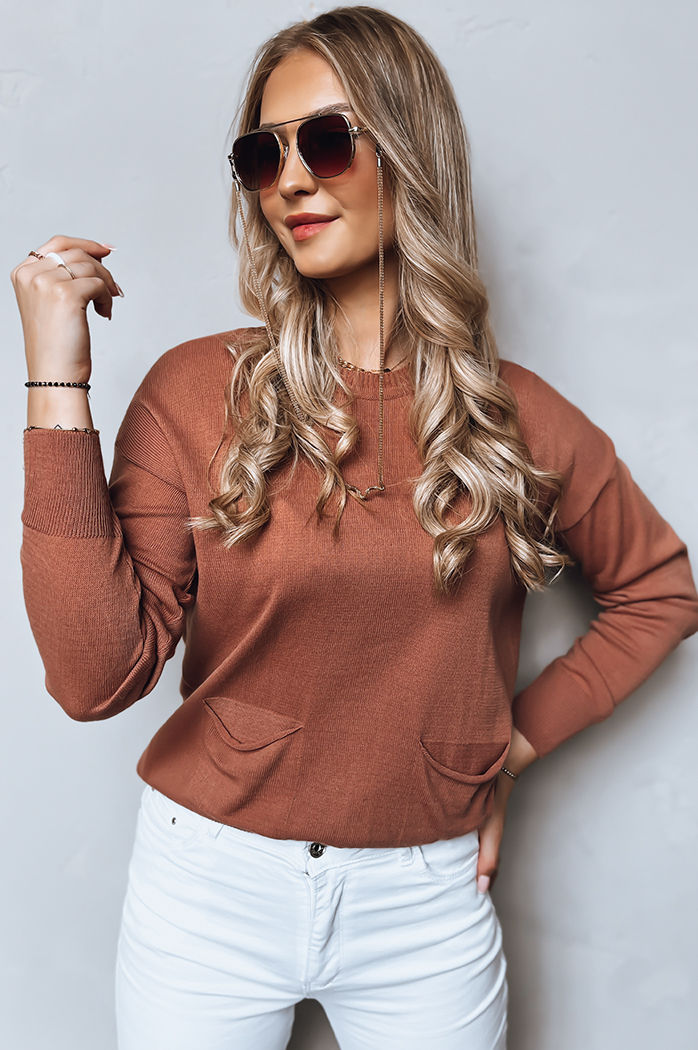 Sweter damski MOLLY jasnoróżowy Dstreet MY2163