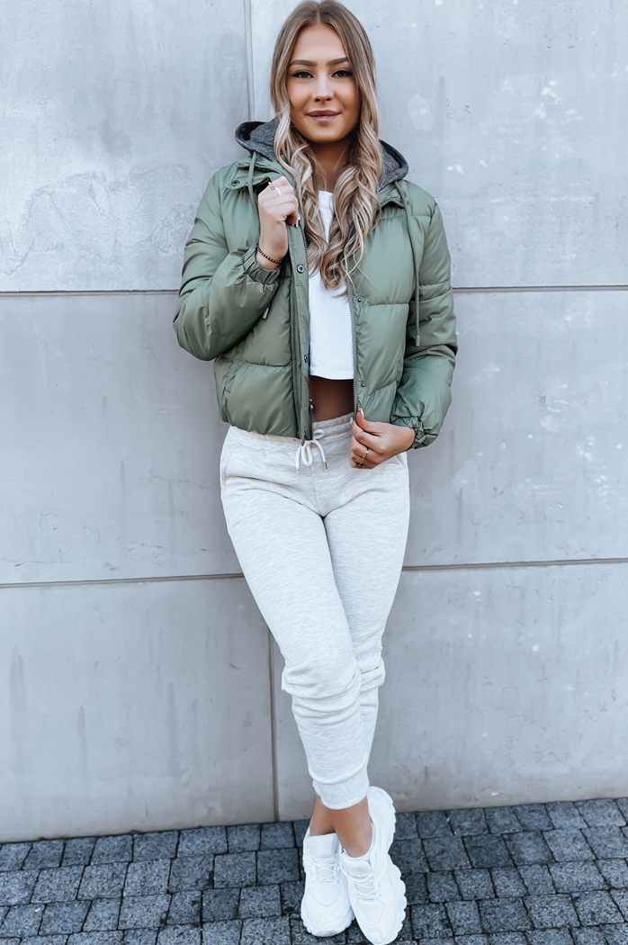 Kurtka damska pikowana KHALEESI zielona Dstreet TY3876