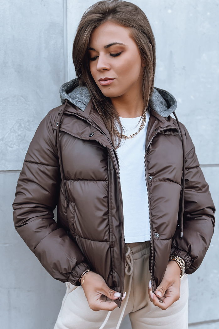 Kurtka damska pikowana KHALEESI brązowa Dstreet TY3877