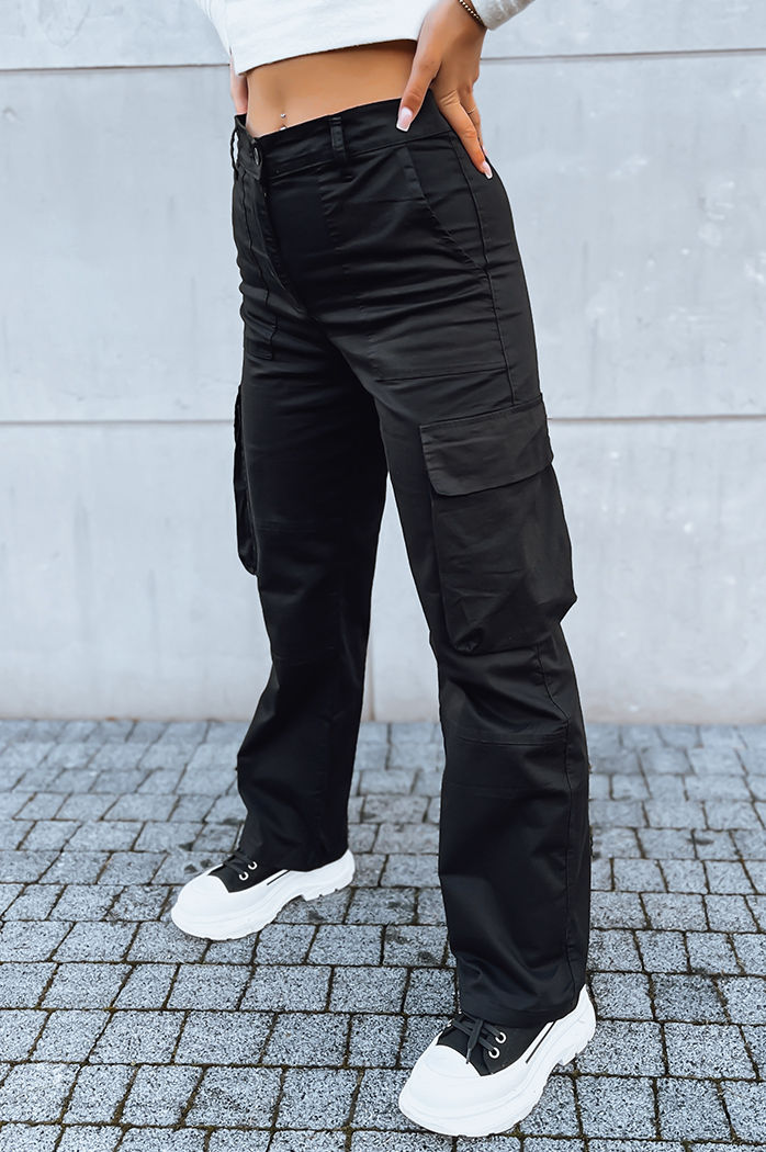 Spodnie damskie baggy SAFRI czarne Dstreet UY1681