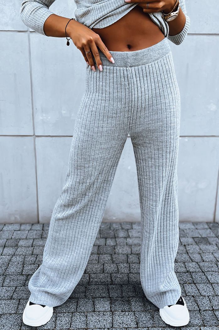 Spodnie damskie wide leg MOSSYMOOD szare Dstreet UY1691