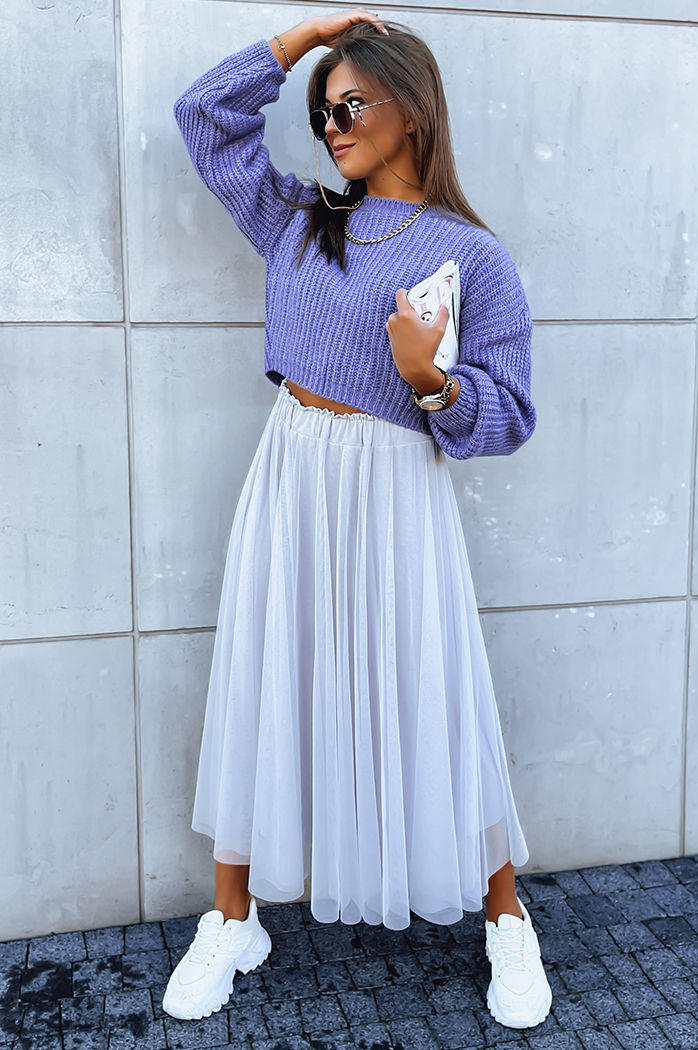 Sweter damski oversize BILLIS ciemnofioletowy Dstreet MY2230