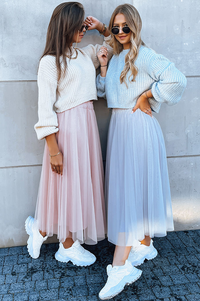 Sweter damski oversize BILLIS jasnobeżowy Dstreet MY2232