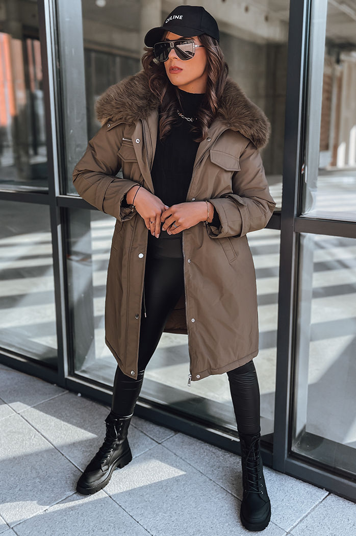 Kurtka damska parka MARBLIS khaki Dstreet TY3929