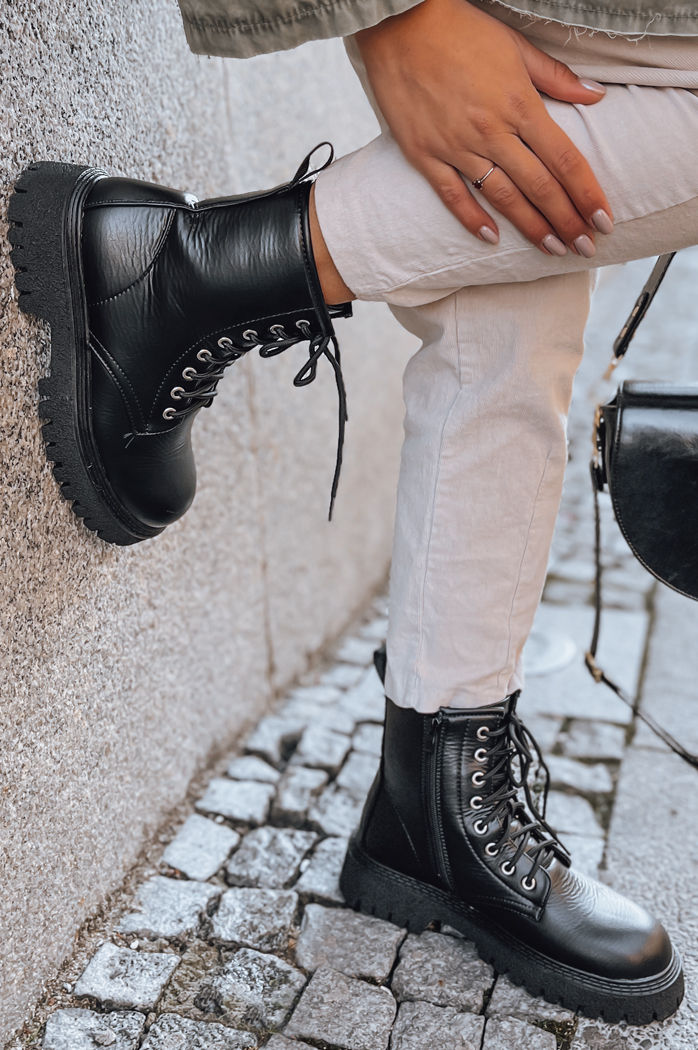 Botki damskie FROGELLA czarne Dstreet ZY0377