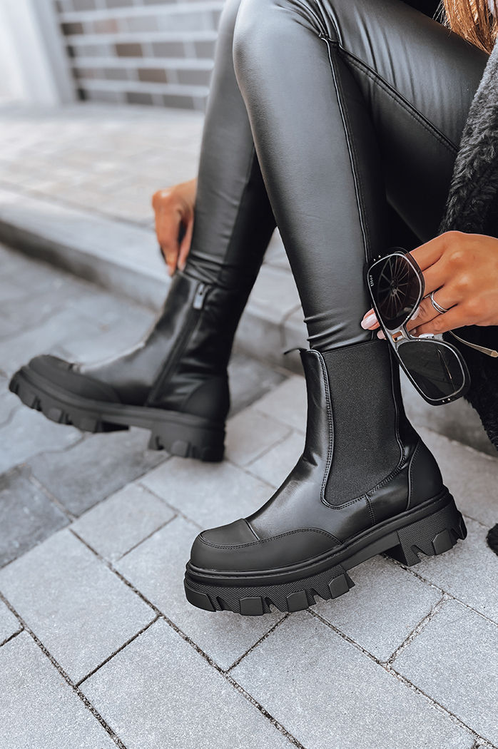 Botki damskie PRIMROSE czarne Dstreet ZY0389