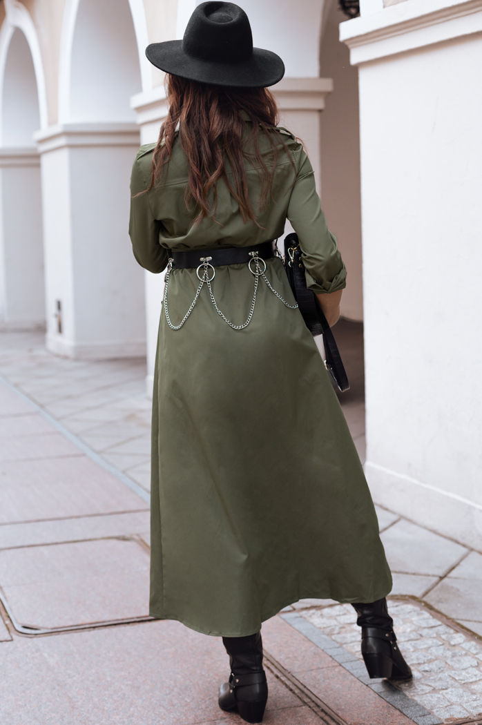 Sukienka midi MORTISZ khaki Dstreet EY2379