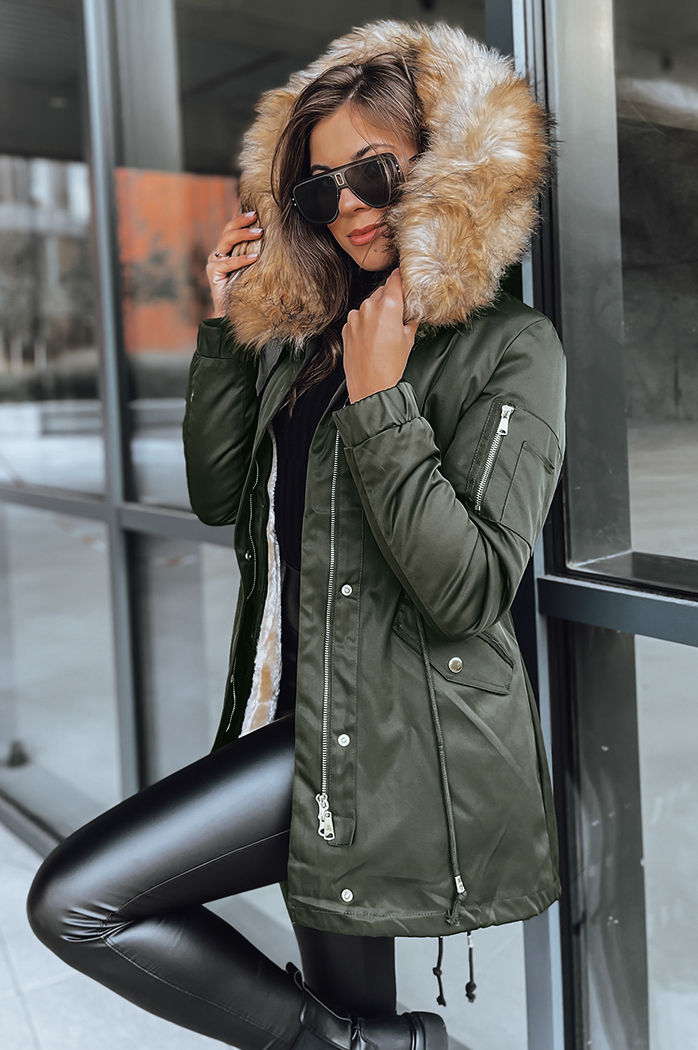 Kurtka zimowa damska parka GARNET zielona Dstreet TY3945