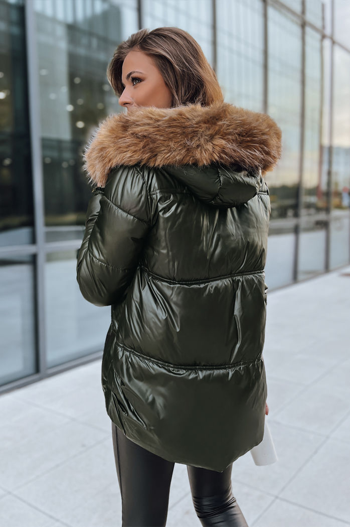 Kurtka zimowa damska pikowana SPARKLE zielona Dstreet TY3951