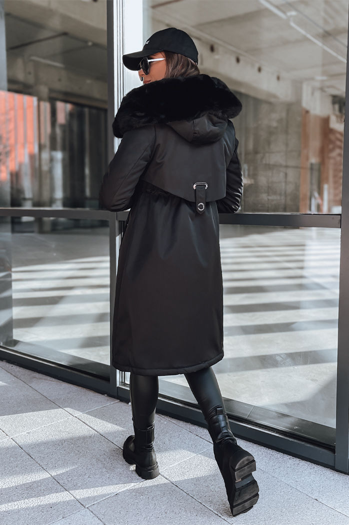 Kurtka zimowa damska parka LUSTER czarna Dstreet TY3954