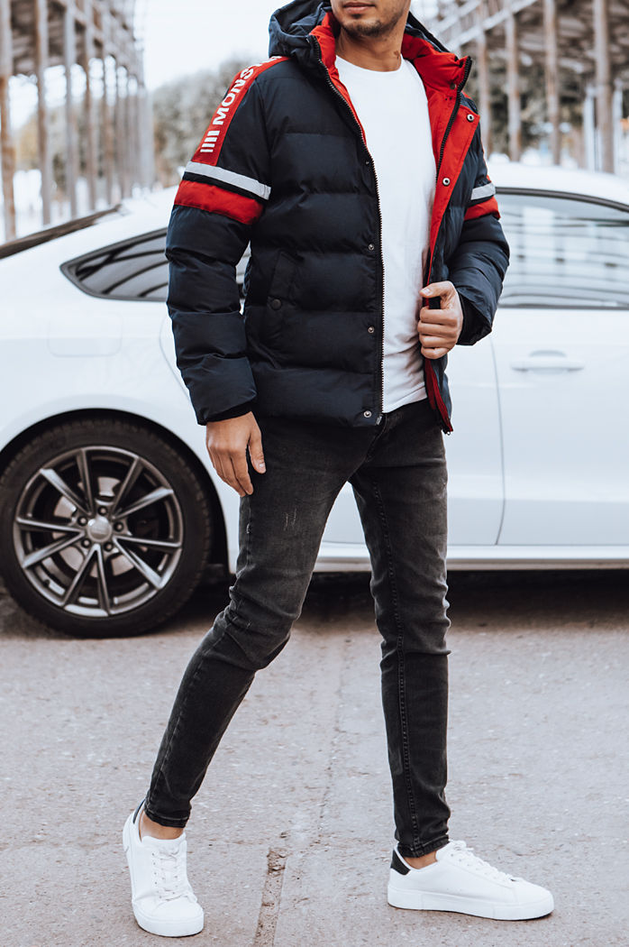 Kurtka zimowa męska pikowana granatowa Dstreet TX4566