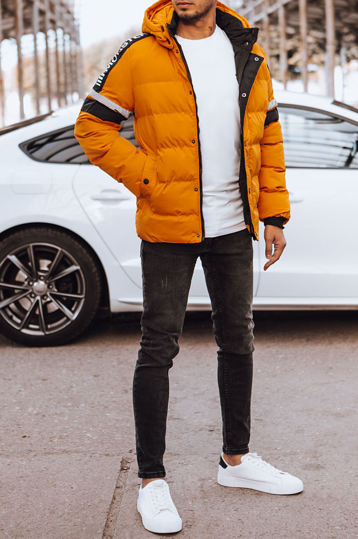 Kurtka zimowa męska pikowana żółta Dstreet TX4567