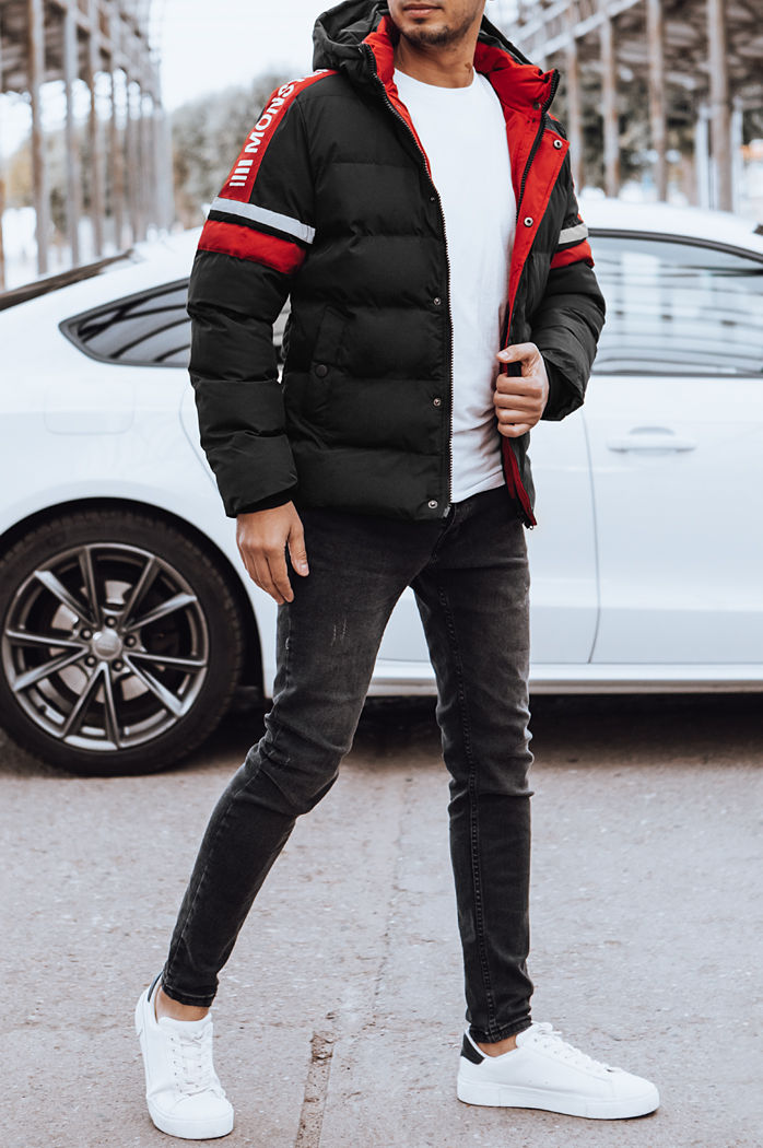 Kurtka zimowa męska pikowana czarna Dstreet TX4568