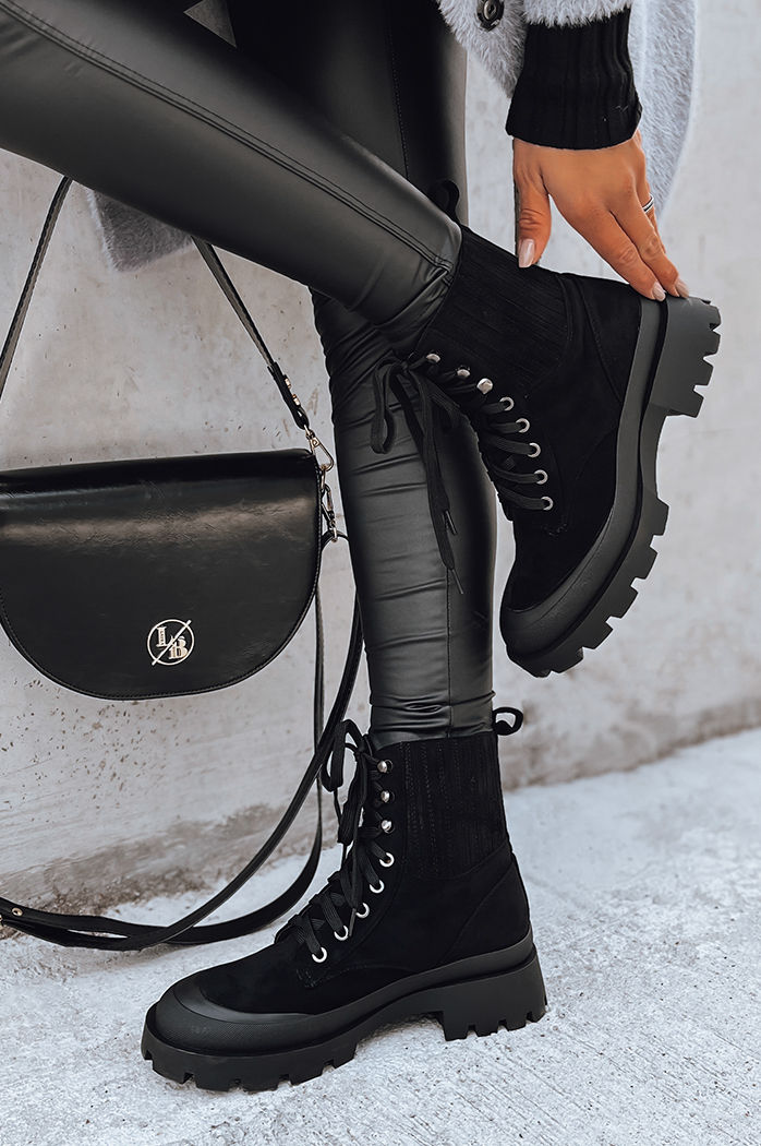 Botki damskie LOVED czarne Dstreet ZY0402