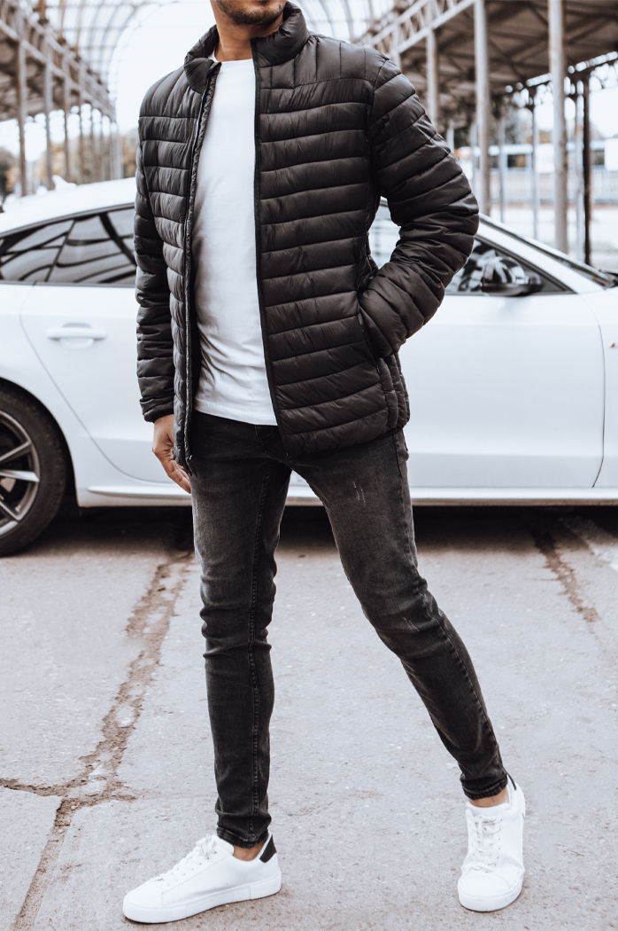 Kurtka męska przejściowa pikowana czarna Dstreet TX4582