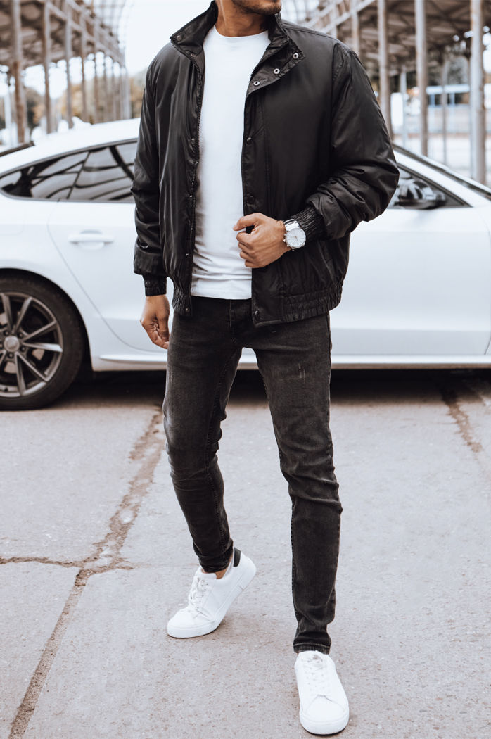 Kurtka męska przejściowa czarna Dstreet TX4583