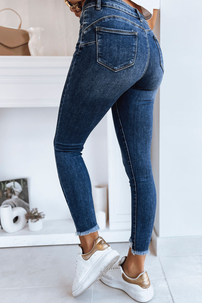 Spodnie damskie jeansowe skinny fit DURIN ciemnoniebieskie Dstreet UY1727