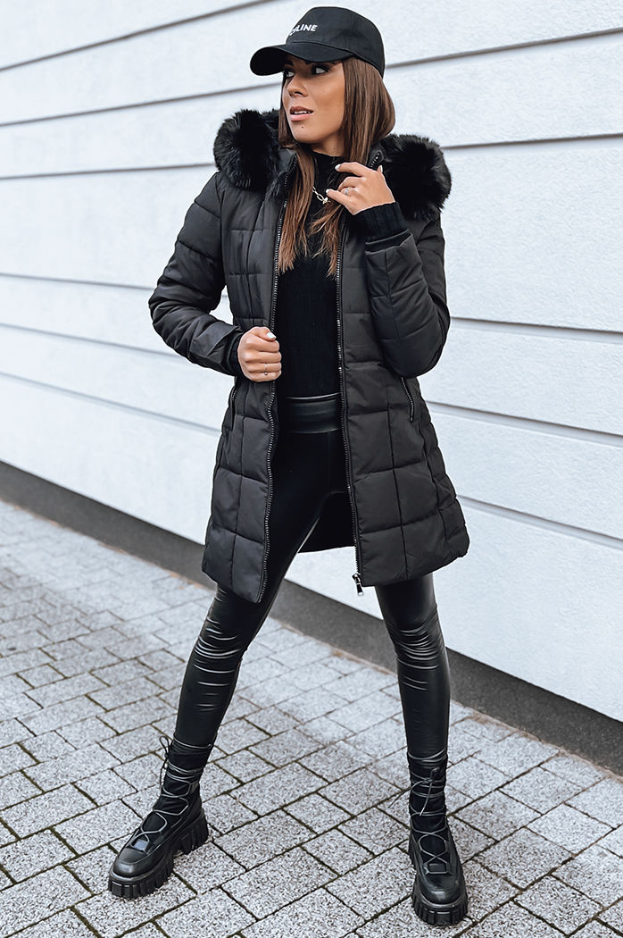 Kurtka zimowa damska pikowana LELISIA czarna Dstreet TY4022