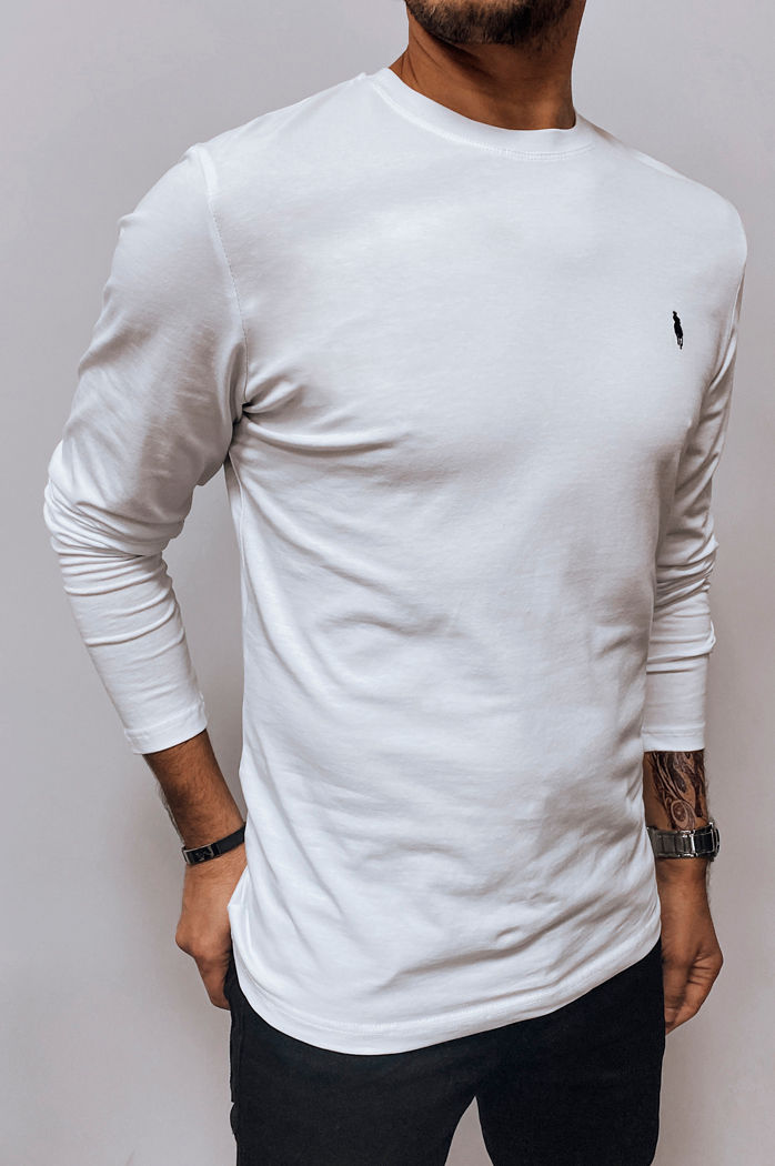 Longsleeve męski biały Dstreet LX0564