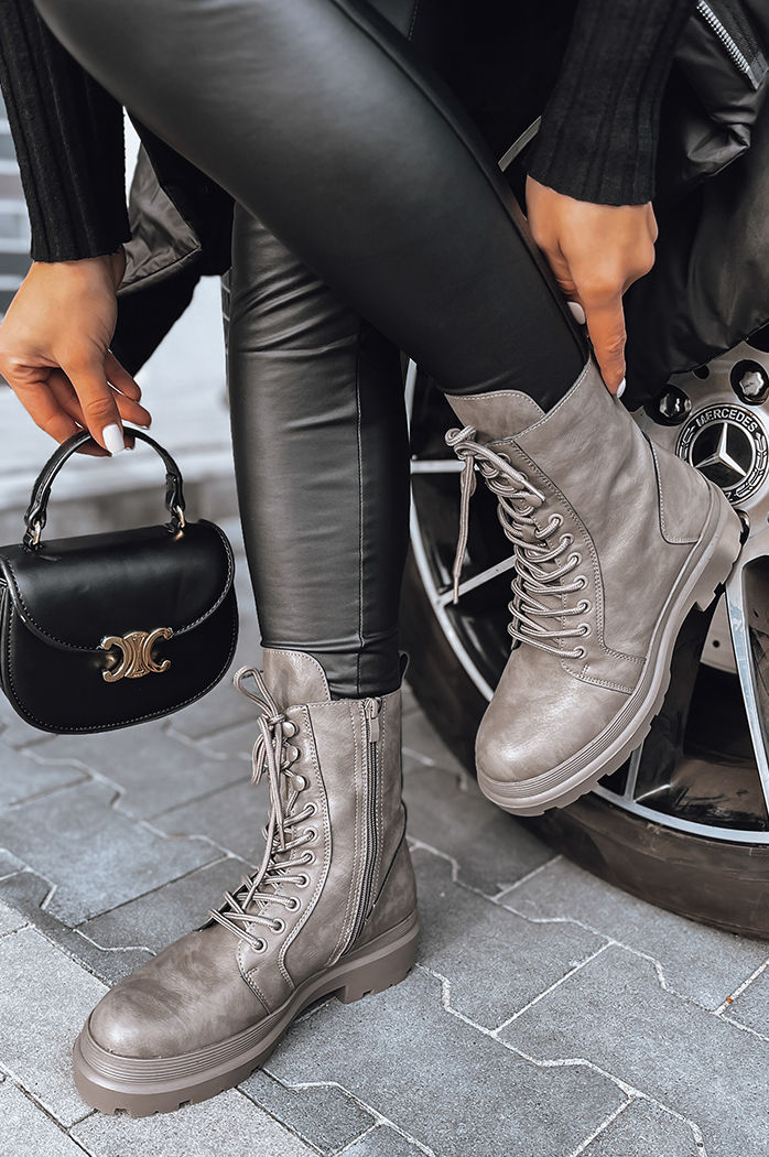 Botki damskie ZILLA szare Dstreet ZY0444