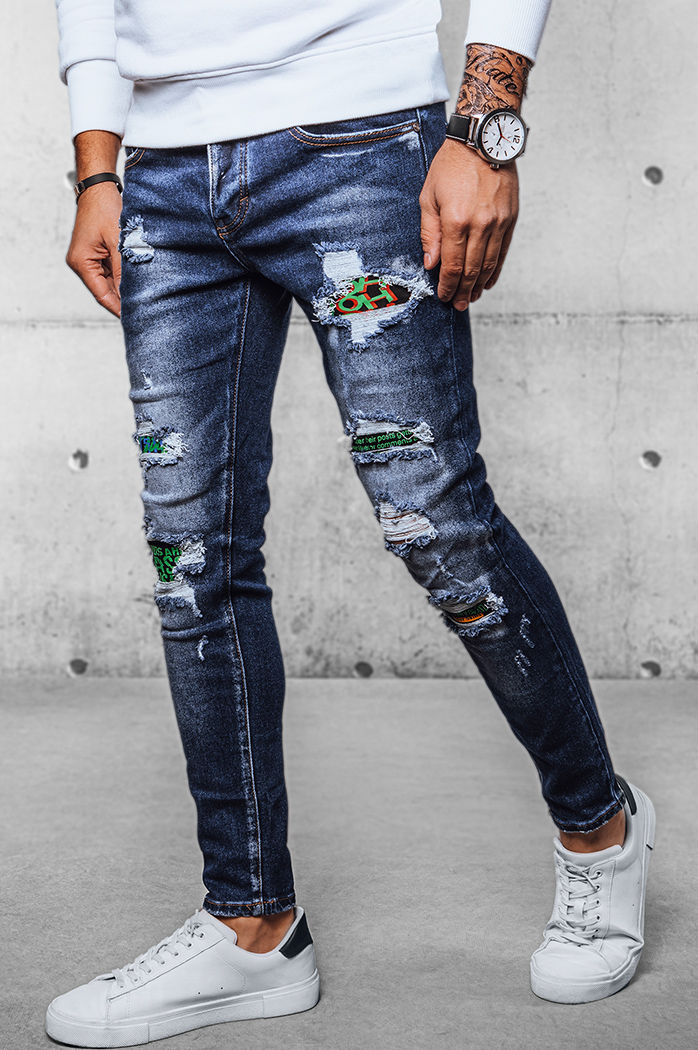 Spodnie męskie jeansowe niebieskie Dstreet UX4100