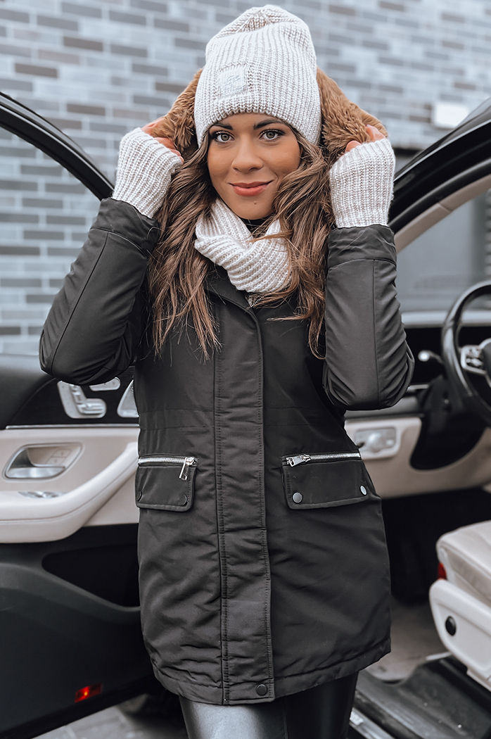 Kurtka damska parka SNOWFALL czarna Dstreet TY4087