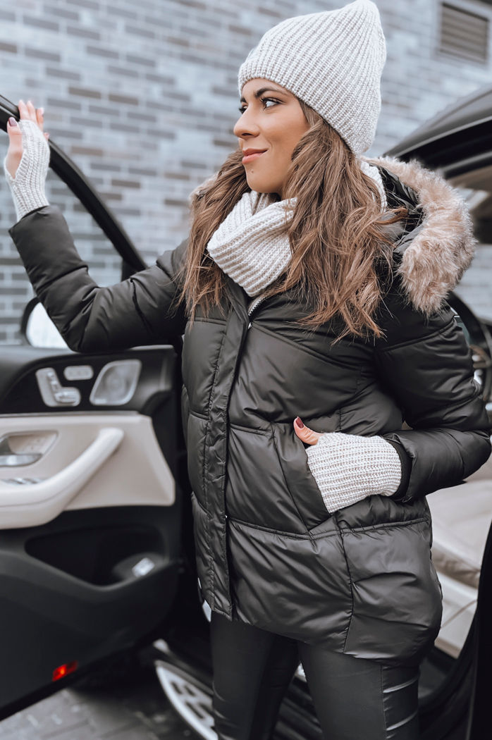 Kurtka zimowa damska pikowana STELLAR czarna Dstreet TY4094