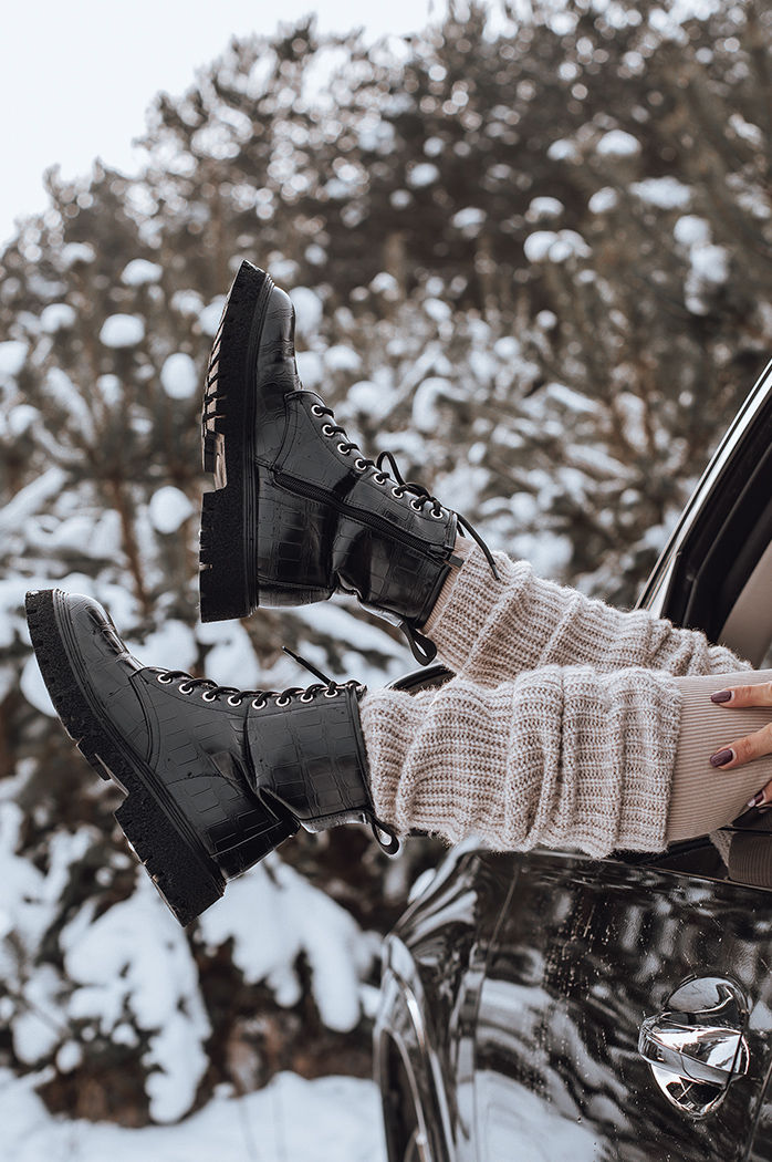 Botki damskie TENTIS czarne Dstreet ZY0442z