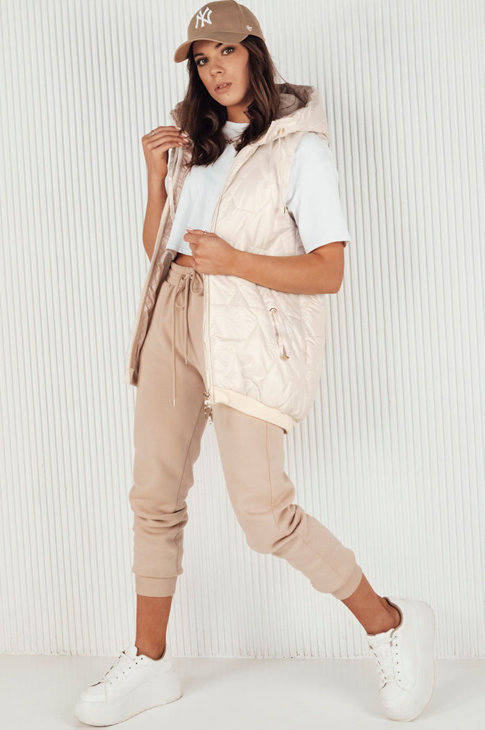 Kamizelka damska pikowana COLINE biała Dstreet TY4114