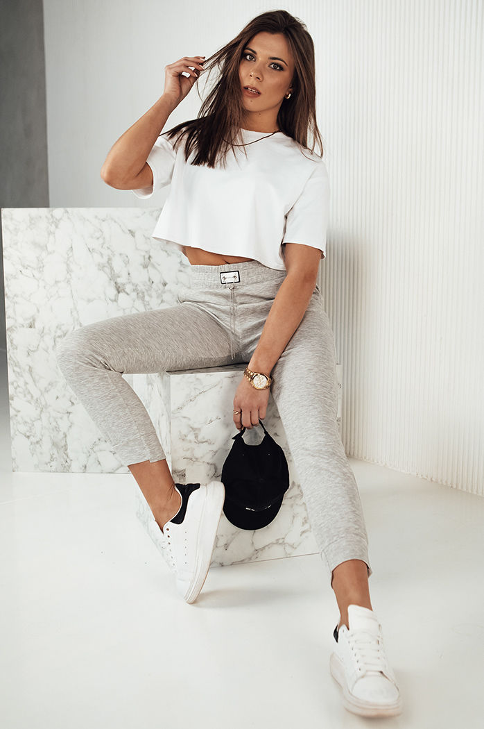 Spodnie damskie dresowe DAVE szare Dstreet UY1814