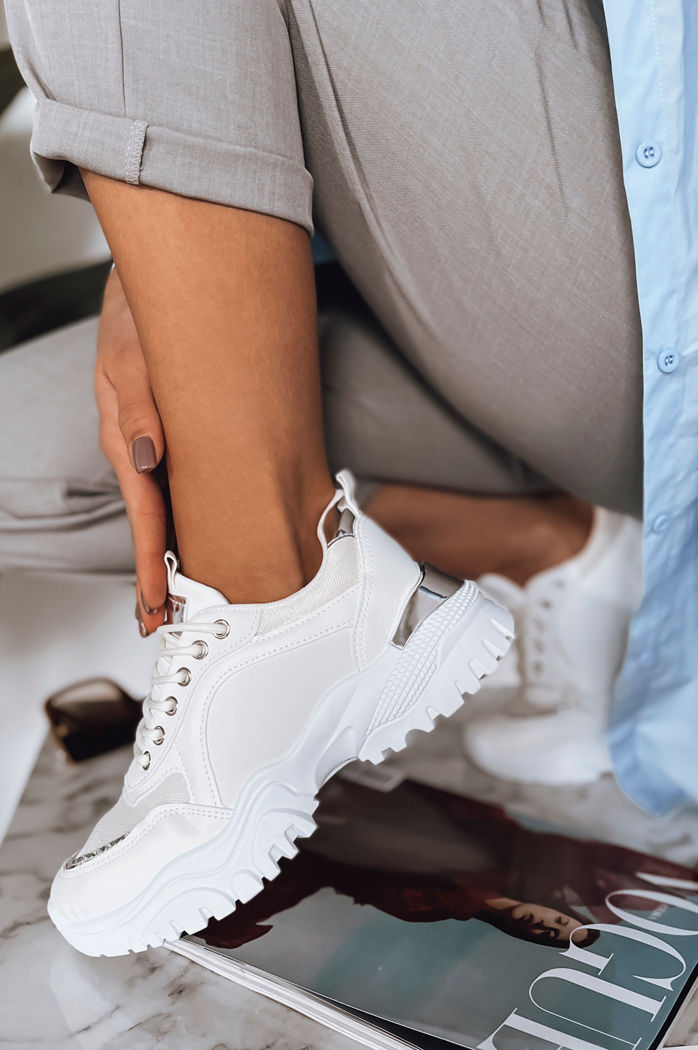 Sneakersy damskie LIZZE białe Dstreet ZY0458