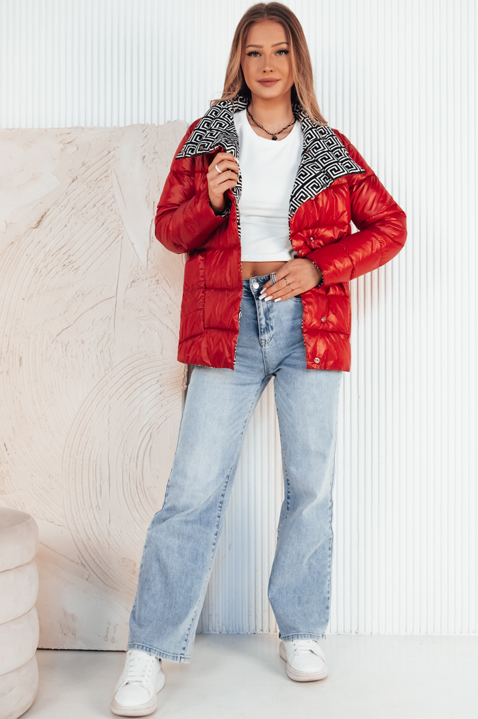 Kurtka przejściowa damska pikowana DELSY czerwona Dstreet TY4122
