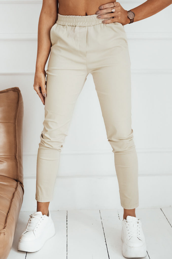 Spodnie damskie MADELINE beżowe Dstreet UY1854