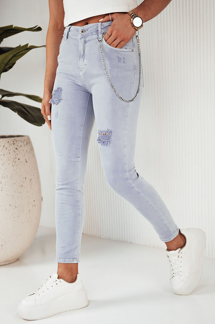 Spodnie damskie jeansowe ALEX fioletowe Dstreet UY1879