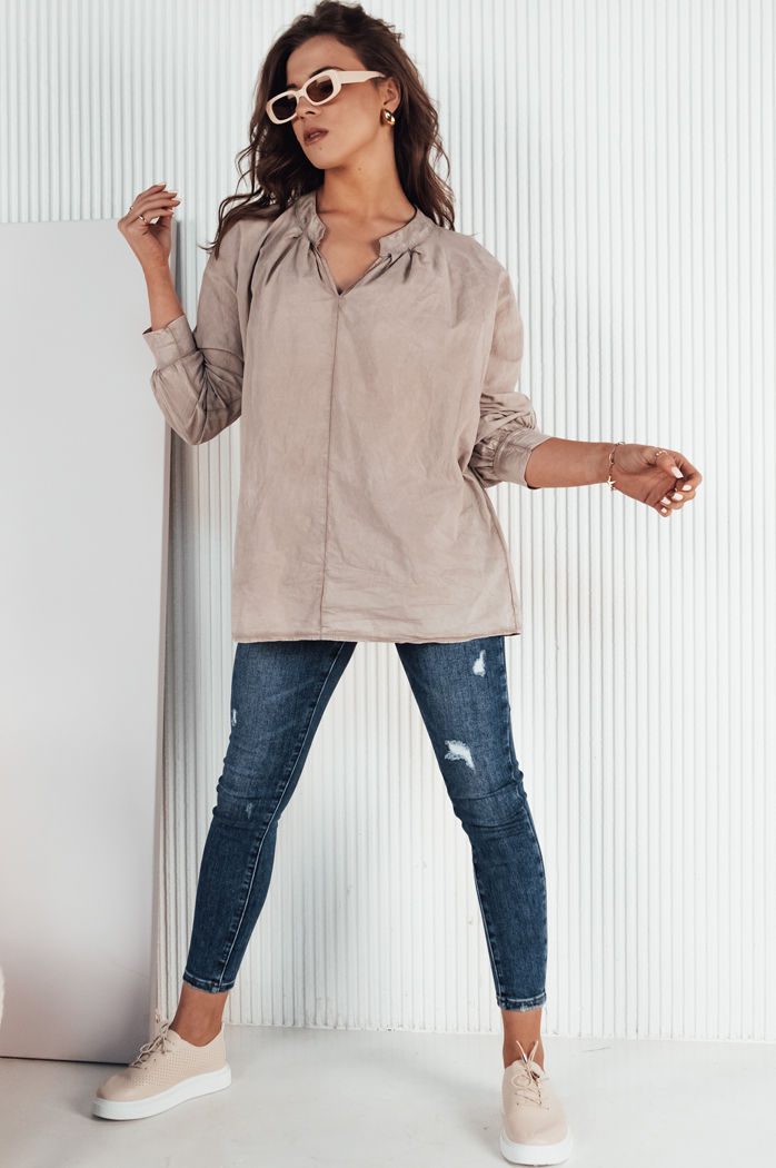 Koszula damska NEBREDA beżowa Dstreet DY0390