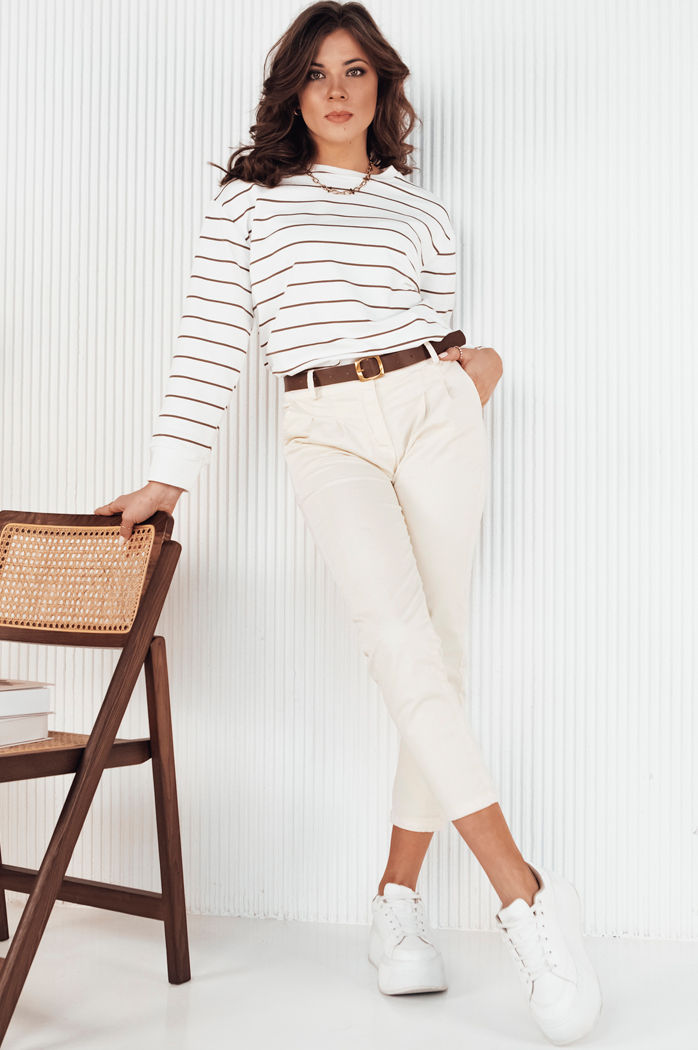 Spodnie damskie chinosy CHITRAS ecru Dstreet UY1884