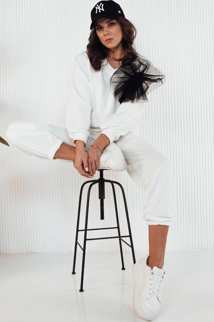 Spodnie dresowe damskie FILAN ecru Dstreet UY1885