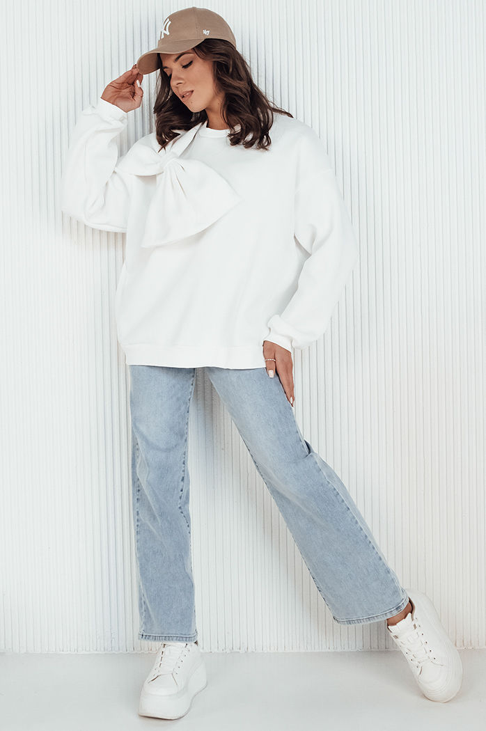 Bluza damska oversize BOWLOOP ecru Dstreet BY1263