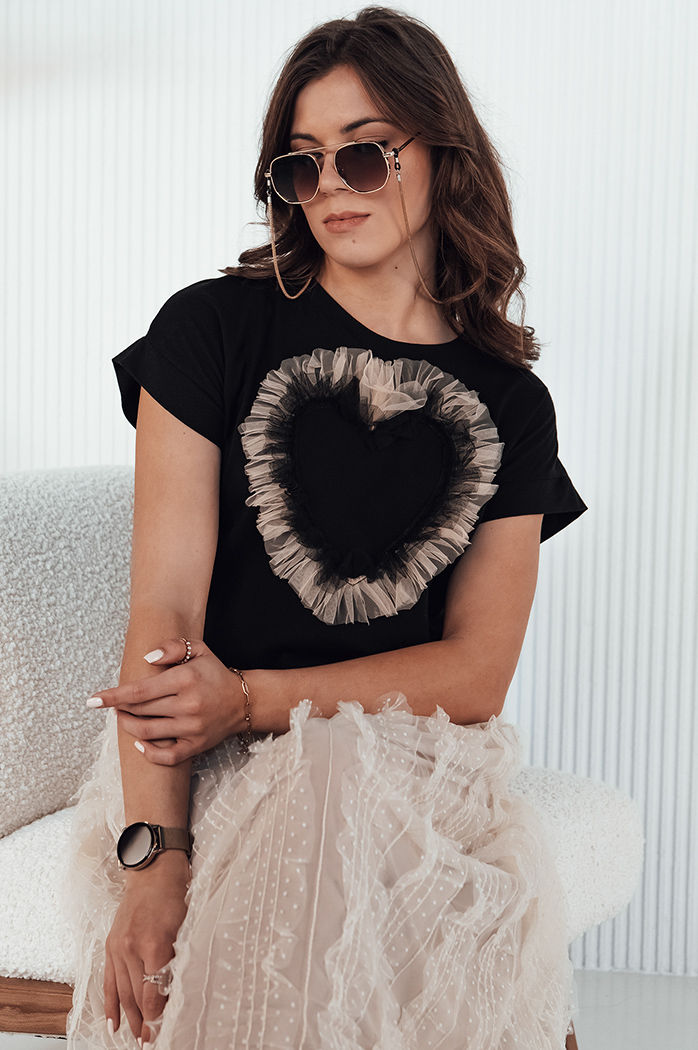 T-shirt damski TICKER czarny Dstreet RY2344