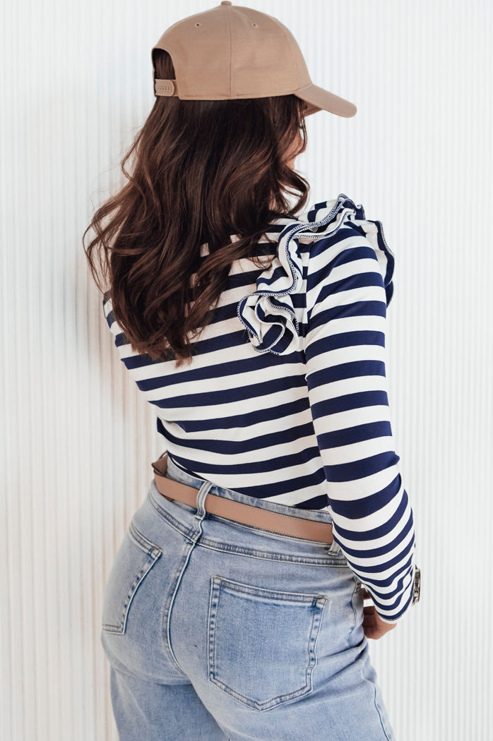 Bluzka damska w paski MORAS granatowa Dstreet RY2348