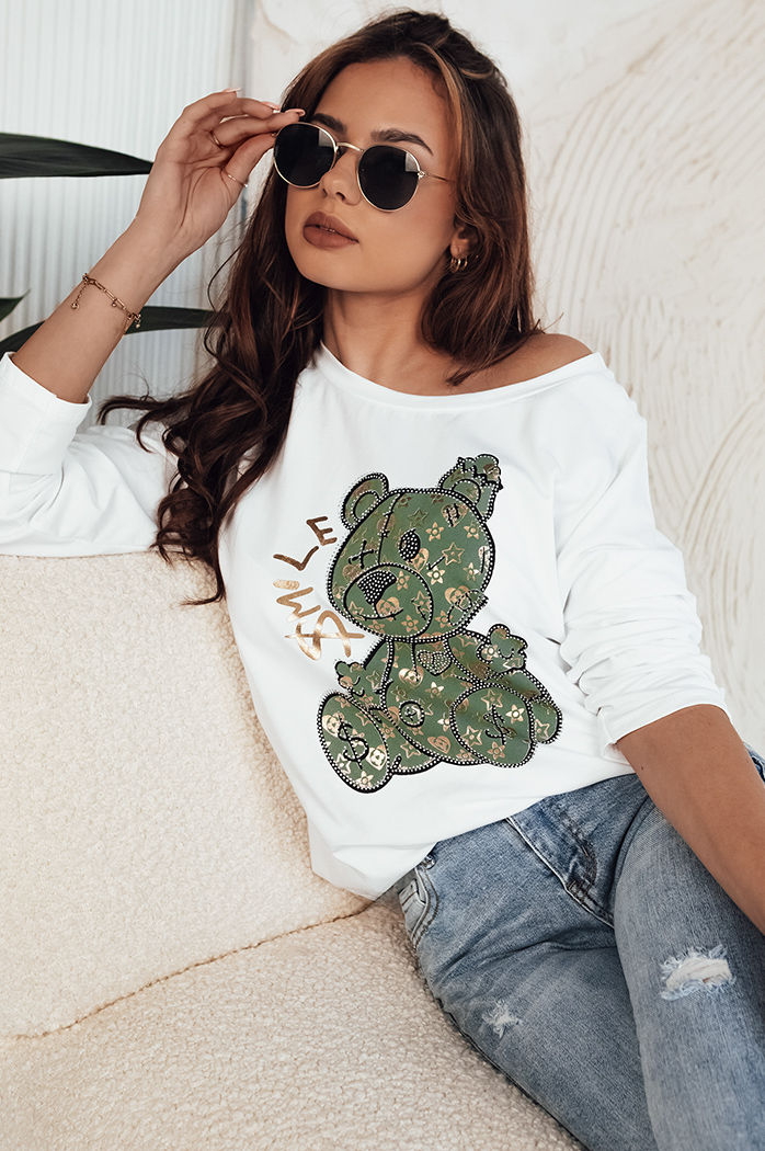 Bluzka damska OSTIO biała Dstreet RY2361