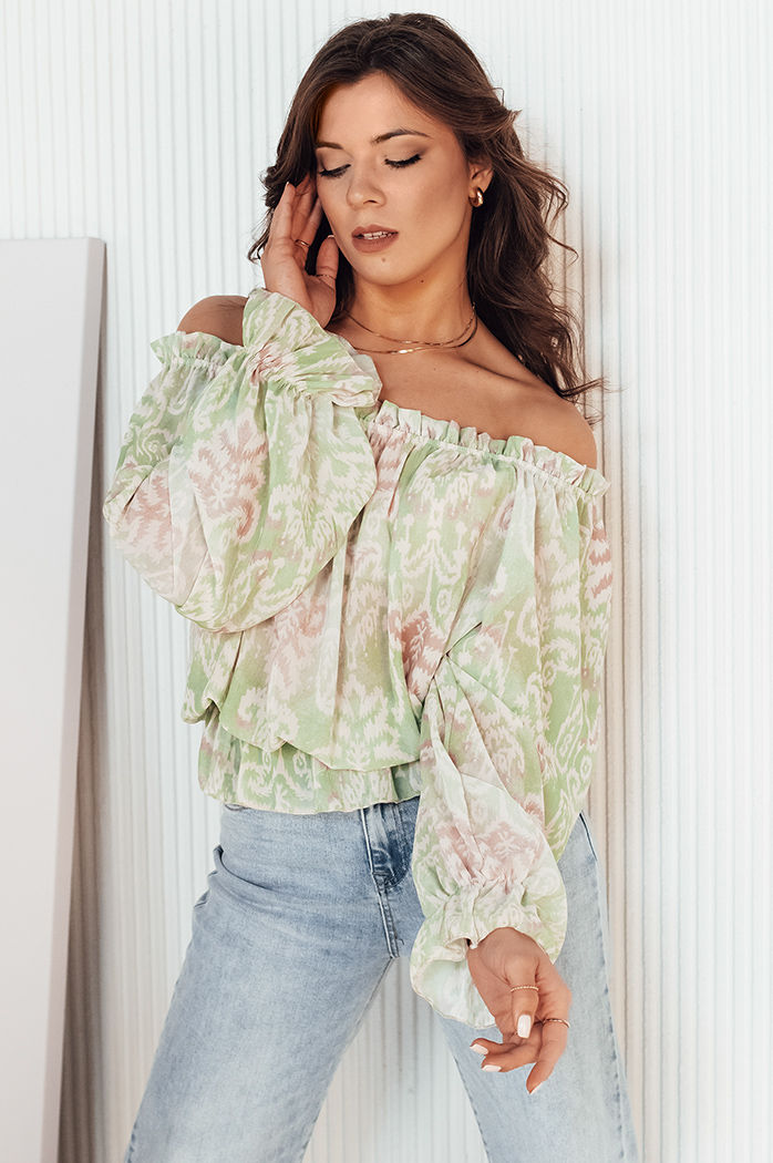 Bluzka damska hiszpanka MORALES zielona Dstreet RY2369